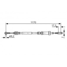1 987 482 004 BOSCH Тросик, cтояночный тормоз