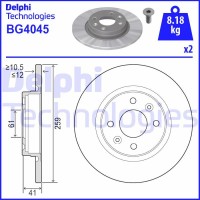 BG4045 DELPHI Гальмівний диск