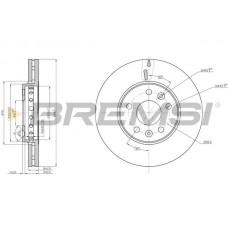 CD8507V BREMSI Гальмівний диск
