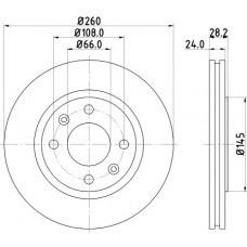 8DD 355 105-031 HELLA Гальмівний диск