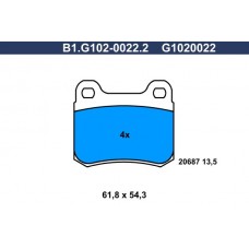 B1.G102-0022.2 GALFER КомплеК т гальмівних колодок, дискове гальмо