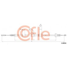 92.1.KI016 COFLE Тросик, cтояночный тормоз