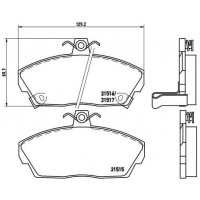 P 28 020 BREMBO КомплеК т гальмівних колодок, дискове гальмо