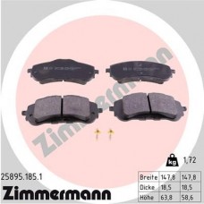 25895.185.1 ZIMMERMANN Комплект гальмівних колодок дисковий гальм