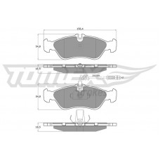 TX 11-491 TOMEX Brakes Комплект гальмівних колодок дисковий гальм