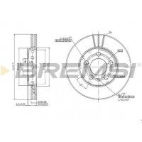 CD6927V BREMSI Гальмівний диск