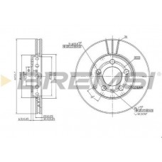CD6927V BREMSI Гальмівний диск
