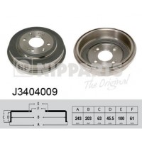J3404009 NIPPARTS Гальмівний барабан