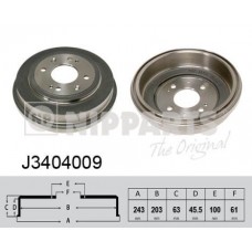 J3404009 NIPPARTS Гальмівний барабан