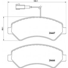 P 61 118 BREMBO КомплеК т гальмівних колодок, дискове гальмо