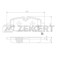 BS-2956 ZEKKERT КомплеК т гальмівних колодок, дискове гальмо