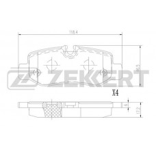 BS-2956 ZEKKERT КомплеК т гальмівних колодок, дискове гальмо