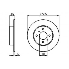 0 986 479 105 BOSCH Гальмівний диск