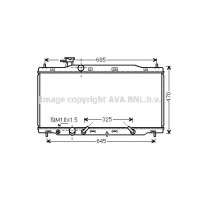 HD2269 AVA QUALITY COOLING Радіатор охолодження двигуна