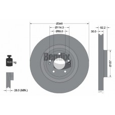 BDS2181 BENDIX Braking Гальмівний диск