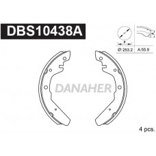 DBS10438A DANAHER Комплект гальмівних колодок