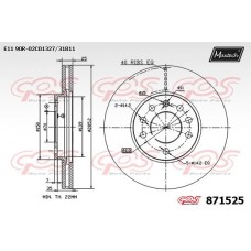 871525 MAXTECH Гальмівний диск