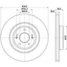 8DD 355 132-651 HELLA Гальмівний диск