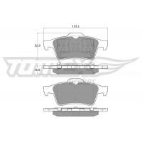 TX 12-95 TOMEX Brakes Комплект гальмівних колодок дисковий гальм