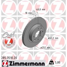 285.3510.20 ZIMMERMANN Гальмівний диск