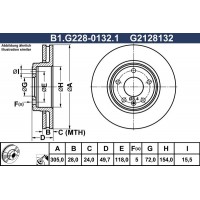 B1.G228-0132.1 GALFER Гальмівний диск