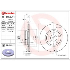 09.C654.11 BREMBO Гальмівний диск