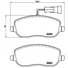 FK20120 KAISHIN Комплект гальмівних колодок дисковий гальм