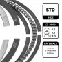 R1014000 ET ENGINETEAM Комплект поршневих кілець