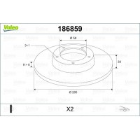 186859 VALEO Гальмівний диск