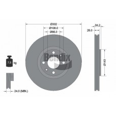 BDS1082 BENDIX Braking Гальмівний диск