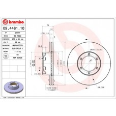 09.4481.10 BREMBO Гальмівний диск