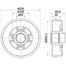 TA-0702 JAPANPARTS Гальмівний барабан