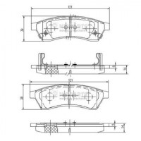 J3610904 NIPPARTS Комплект гальмівних колодок дисковий гальм
