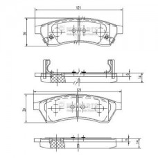 J3610904 NIPPARTS Комплект гальмівних колодок дисковий гальм