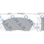 FO 488181 FOMAR Friction Комплект гальмівних колодок дисковий гальм