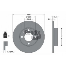 BDS1365 BENDIX Braking Гальмівний диск