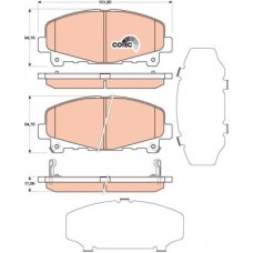 GDB3477 TRW Комплект гальмівних колодок дисковий гальм