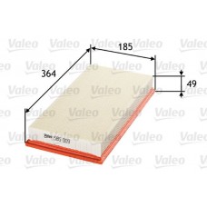 585009 VALEO Повітряний фільтр