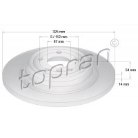 409 483 TOPRAN Гальмівний диск