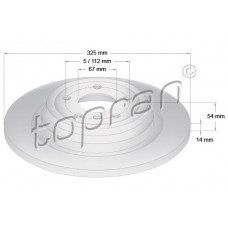 409 483 TOPRAN Гальмівний диск