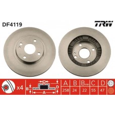 DF4119 TRW Гальмівний диск