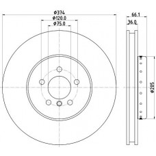 8DD 355 120-691 HELLA Гальмівний диск