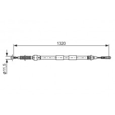 1 987 482 874 BOSCH Тросик, cтояночный тормоз