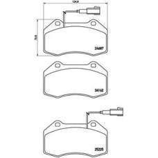 P 23 139 BREMBO Комплект гальмівних колодок дисковий гальм