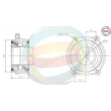 70-140022 MULTIPARTS Комплект підшипника ступиці колеса