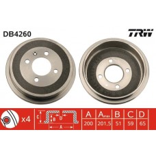 DB4260 TRW Гальмівний барабан