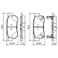 0 986 495 022 BOSCH Комплект гальмівних колодок, дискове гальмо