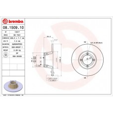 08.1509.10 BREMBO Гальмівний диск