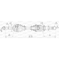 DRS6466.00 OPEN PARTS Привідний вал