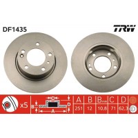 DF1435 TRW Гальмівний диск